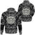 Viking Hoodie Warriors Head Monochrome Color with Bandana Paisley Style RLT12 - Wonder Print Shop