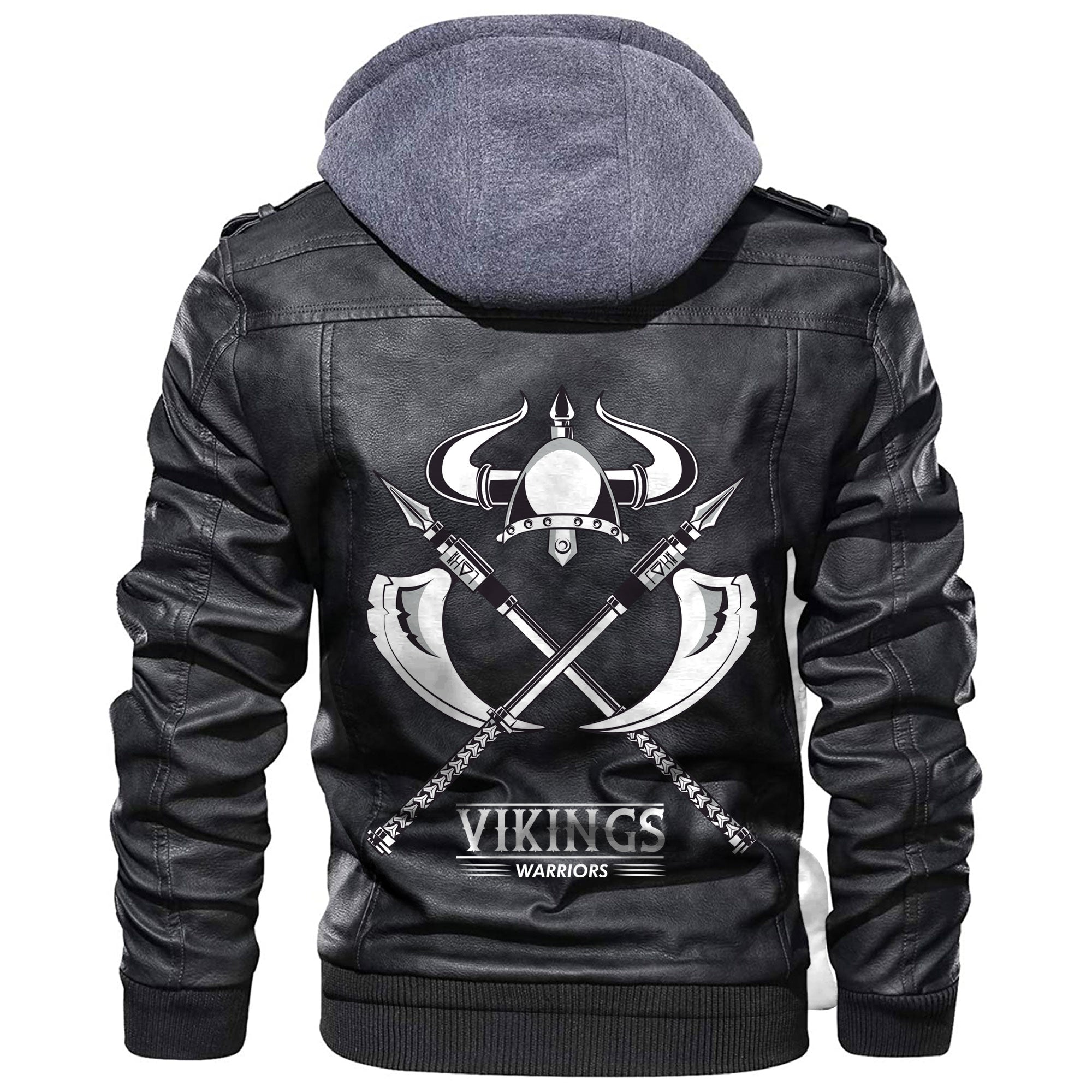Viking Warriors and Medieval Drawings Weapons Leather Jacket RLT12 - Wonder Print Shop