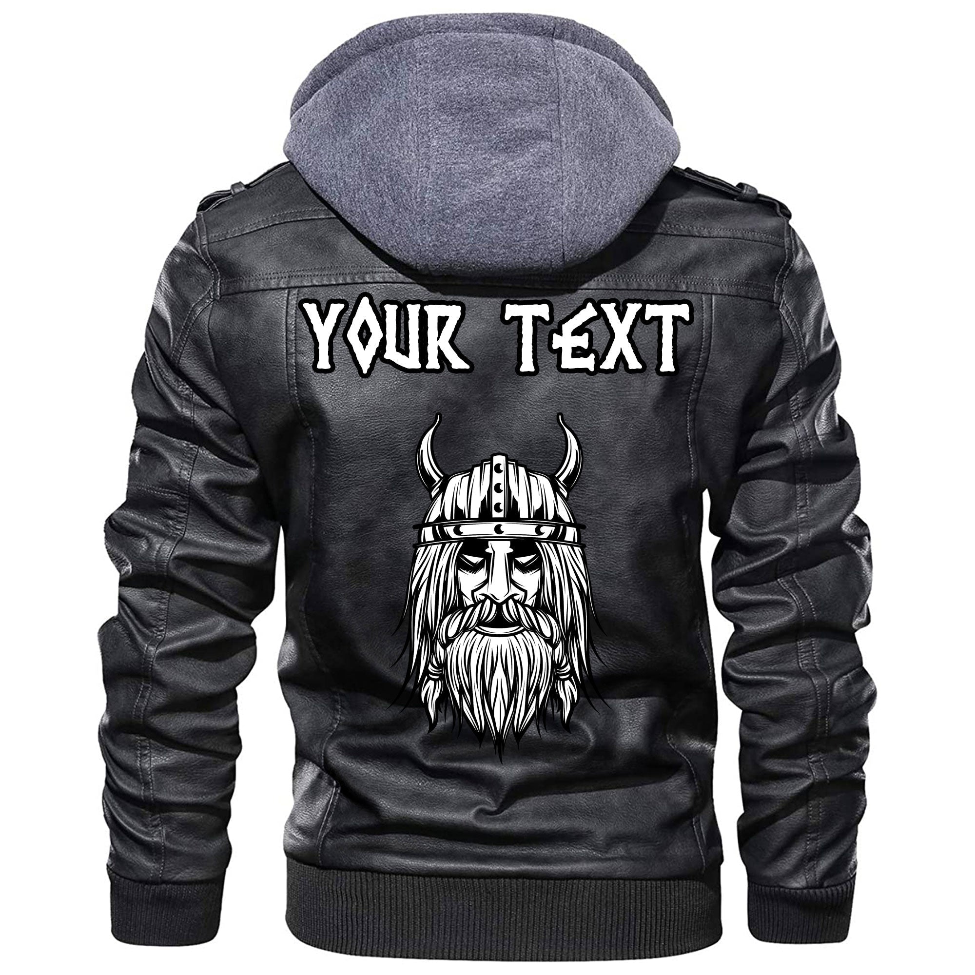 (Custom) Wonder Print Shop - Warriors Set Black And White Leather Jacket RLT12 - Wonder Print Shop
