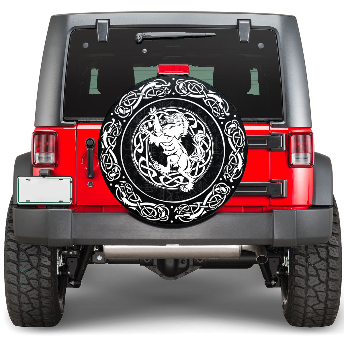 Viking Werewolf and Celtic Scandinavian Viking Spare Tire Cover RLT12 - Wonder Print Shop