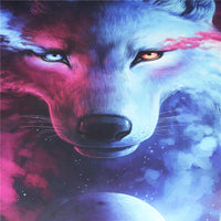 Light Dark Wolf Native American Tapestry LT10 - Wonder Print Shop