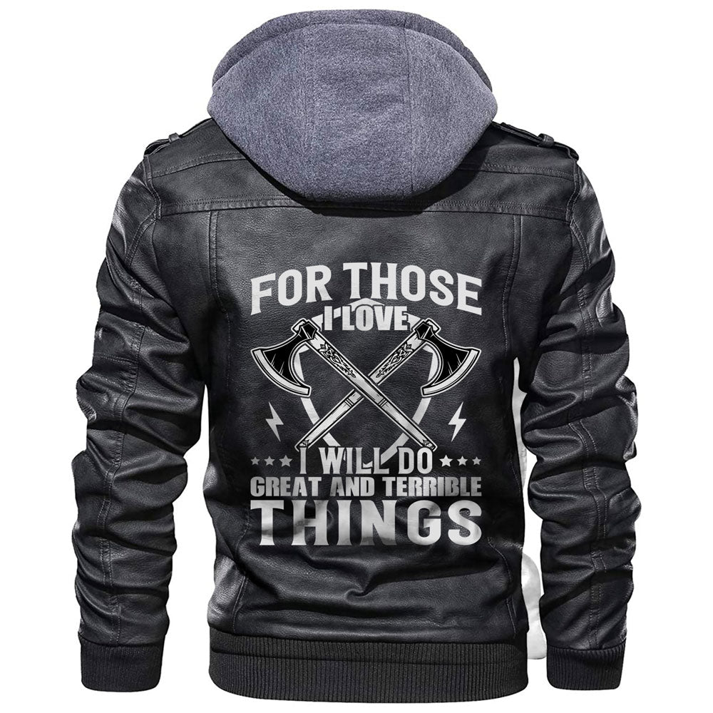 Viking Jacket Will Do Great and Terrible Things Leather Jacket RLT12 - Wonder Print Shop