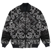 Viking Bomber Jacket With War Hammer Medieval Warrior with Bandana Paisley Style RLT12 - Wonder Print Shop