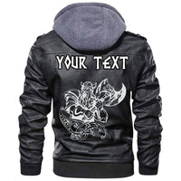 (Custom) Wonder Print Shop - With An Axe With The Motives Of Scandinavian Culture Leather Jacket RLT12 - Wonder Print Shop
