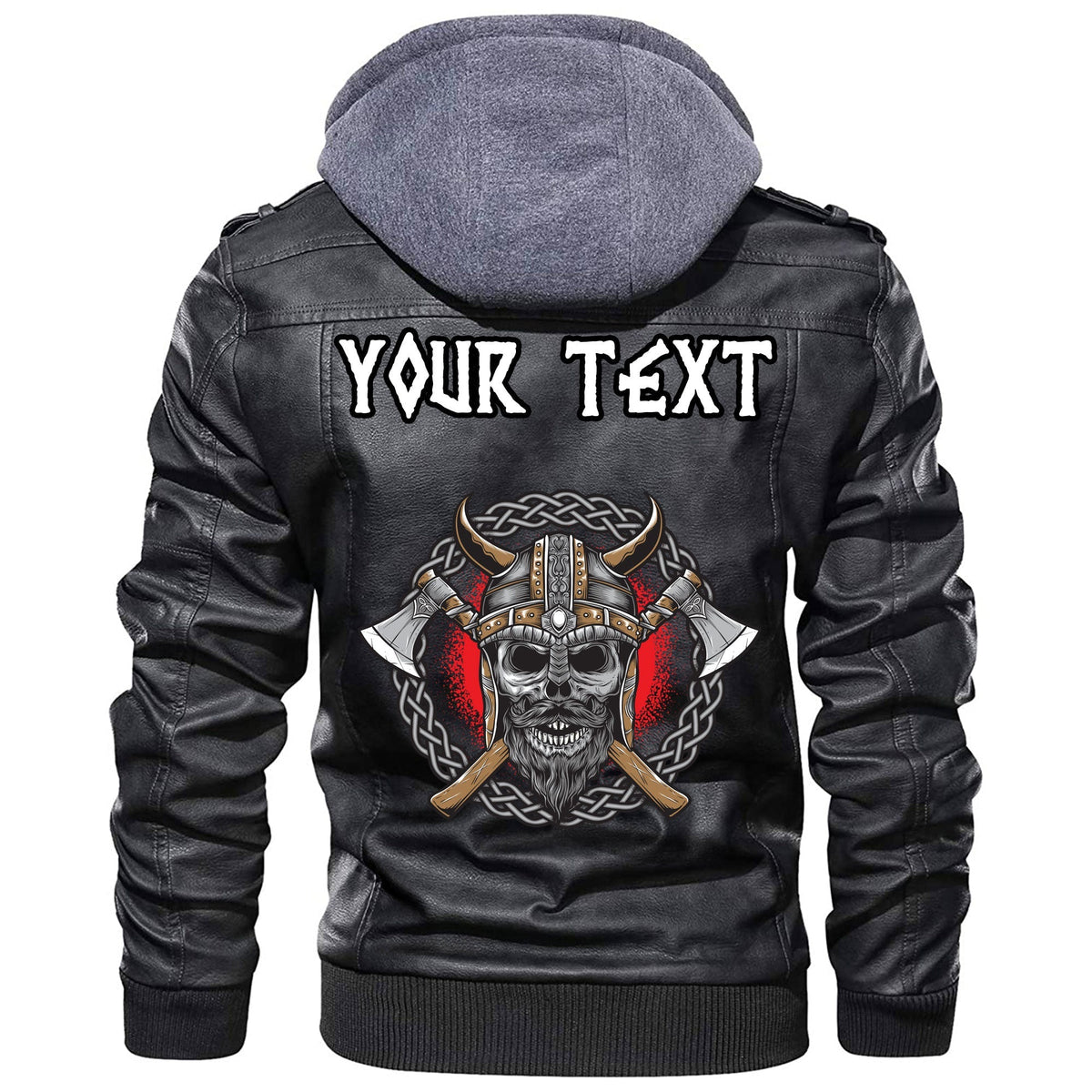 (Custom) Wonder Print Shop - With Axe Logo Leather Jacket RLT12 - Wonder Print Shop