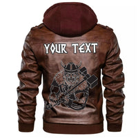 (Custom) Wonder Print Shop - With War Hammer Medieval Warrior Leather Jacket RLT12 - Wonder Print Shop