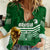 Personalised Saudi Arabia World Cup 2022 Women Casual Shirt Green Falcons - Wonder Print Shop