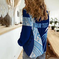 Personalised Fiji Rugby Sevens Women Casual Shirt Kaiviti Kesakesa - Wonder Print Shop