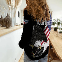 Personalised USA Rugby Sevens Women Casual Shirt The Eagles - Wonder Print Shop