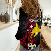 Papua New Guinea Independence Women Casual Shirt PNG Kumuls - Tribal Crocodile - Wonder Print Shop