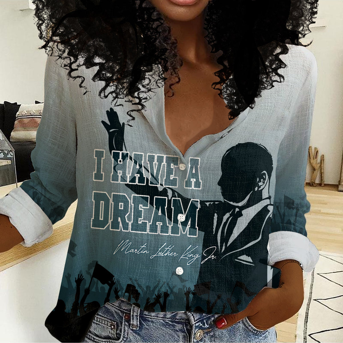 MLK Day Women Casual Shirt I Have A Dream - Wonder Print Shop