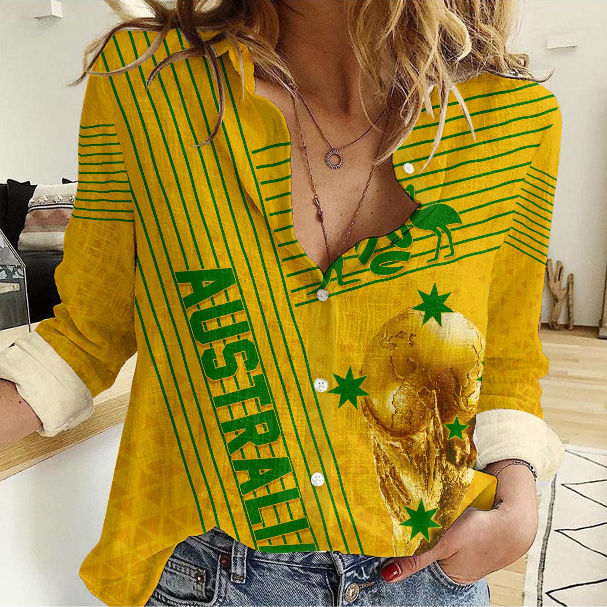 australia-soccer-wc-2022-women-casual-shirt-socceroos-sporty-style