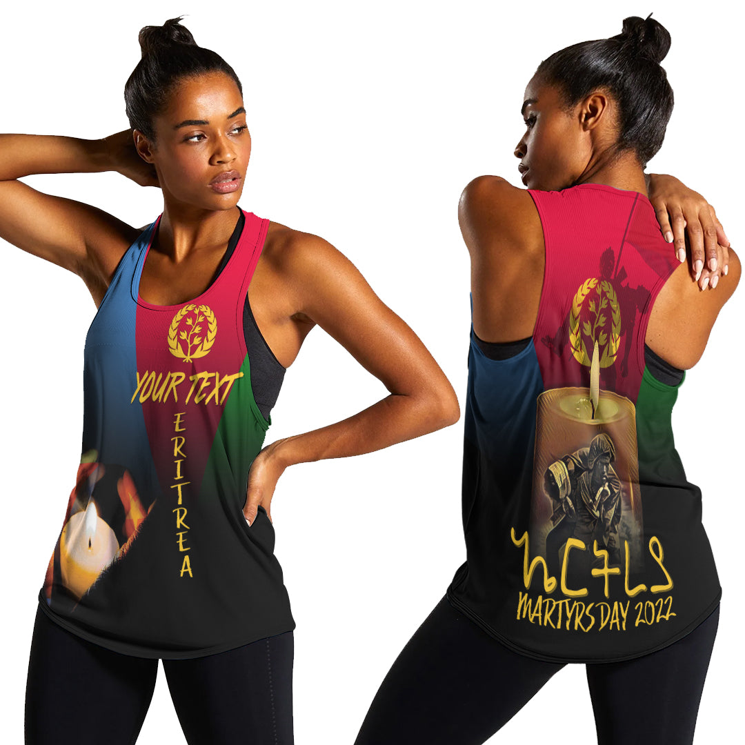 Personalised Eritrea Martyrs Day Women Racerback Tank Eternal Glory - Wonder Print Shop