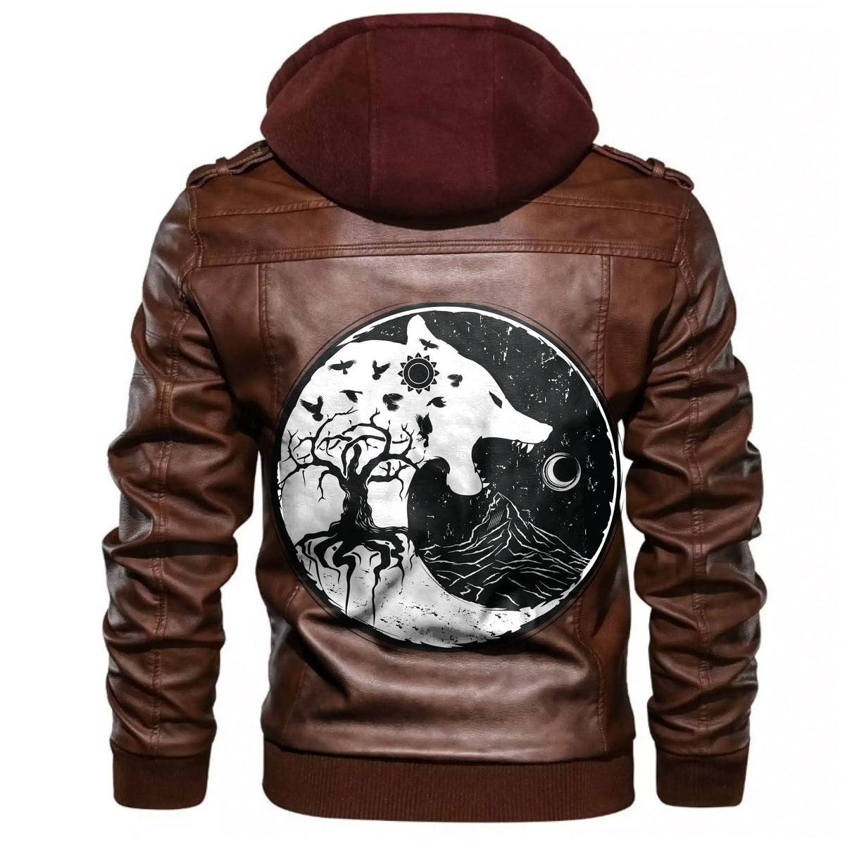 Viking Wolf and Ravens Leather Jacket RLT12 - Wonder Print Shop