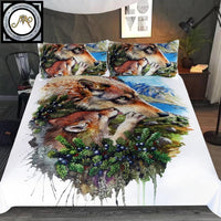 Wolves Family Native American Bedding Set LT10 - Wonder Print Shop