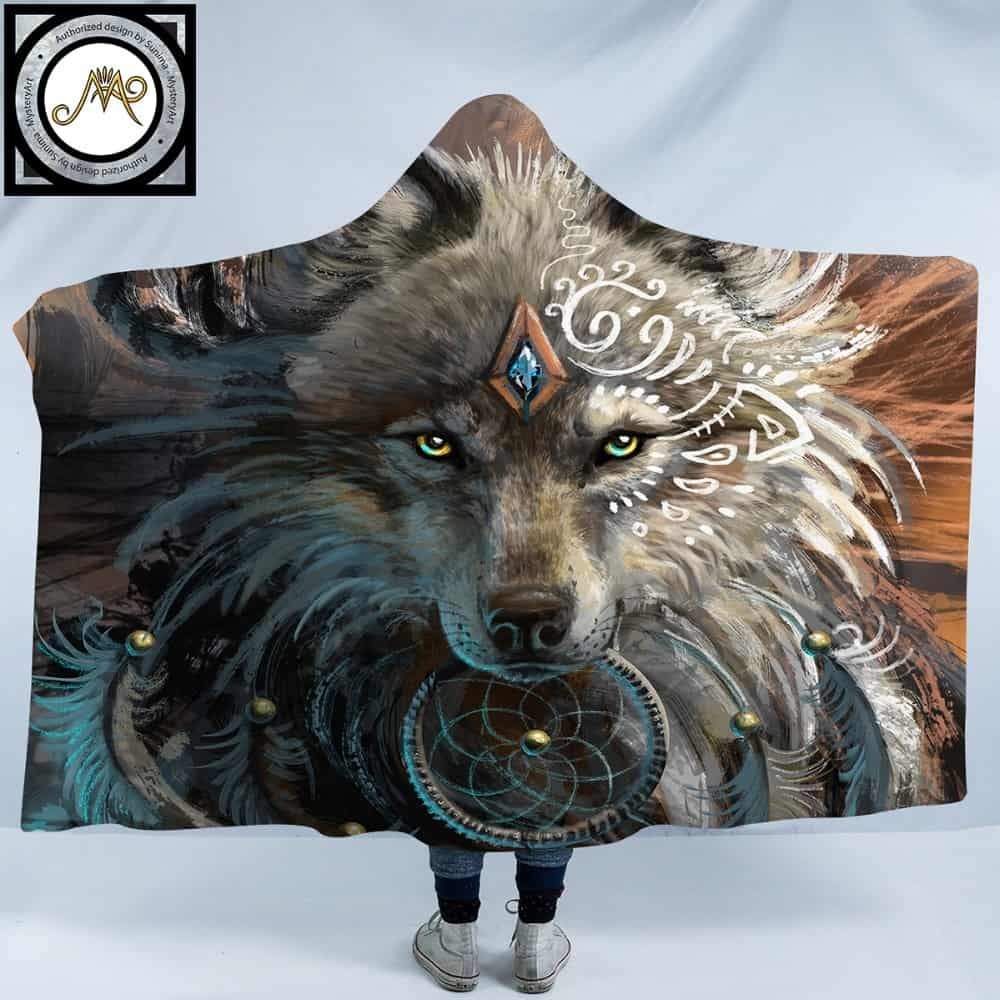 wolf-warrior-dreamcatcher-native-american-design-hooded-blanket