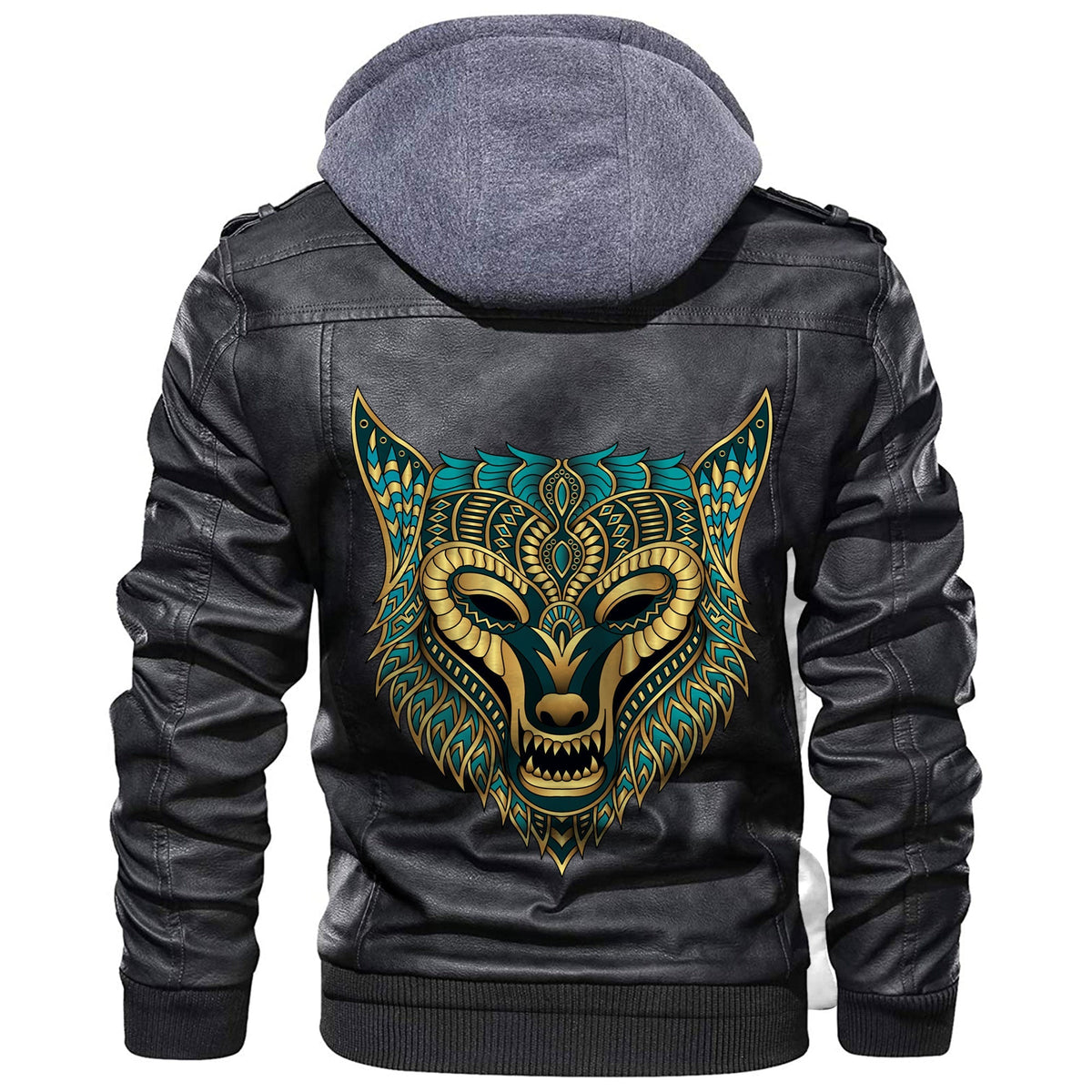 Viking Wolf Ethnic Style Leather Jacket RLT12 - Wonder Print Shop