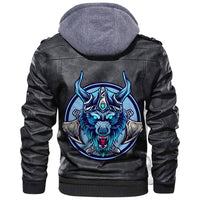 Viking Wolf Head Leather Jacket RLT12 - Wonder Print Shop
