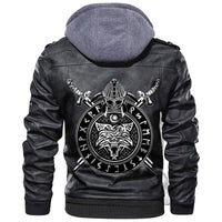 Viking Wolf Symbol Of Grunge Style Leather Jacket RLT12 - Wonder Print Shop