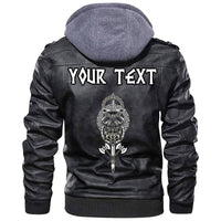 (Custom) Wonder Print Shop - Wolf With Helmet Leather Jacket RLT12 - Wonder Print Shop