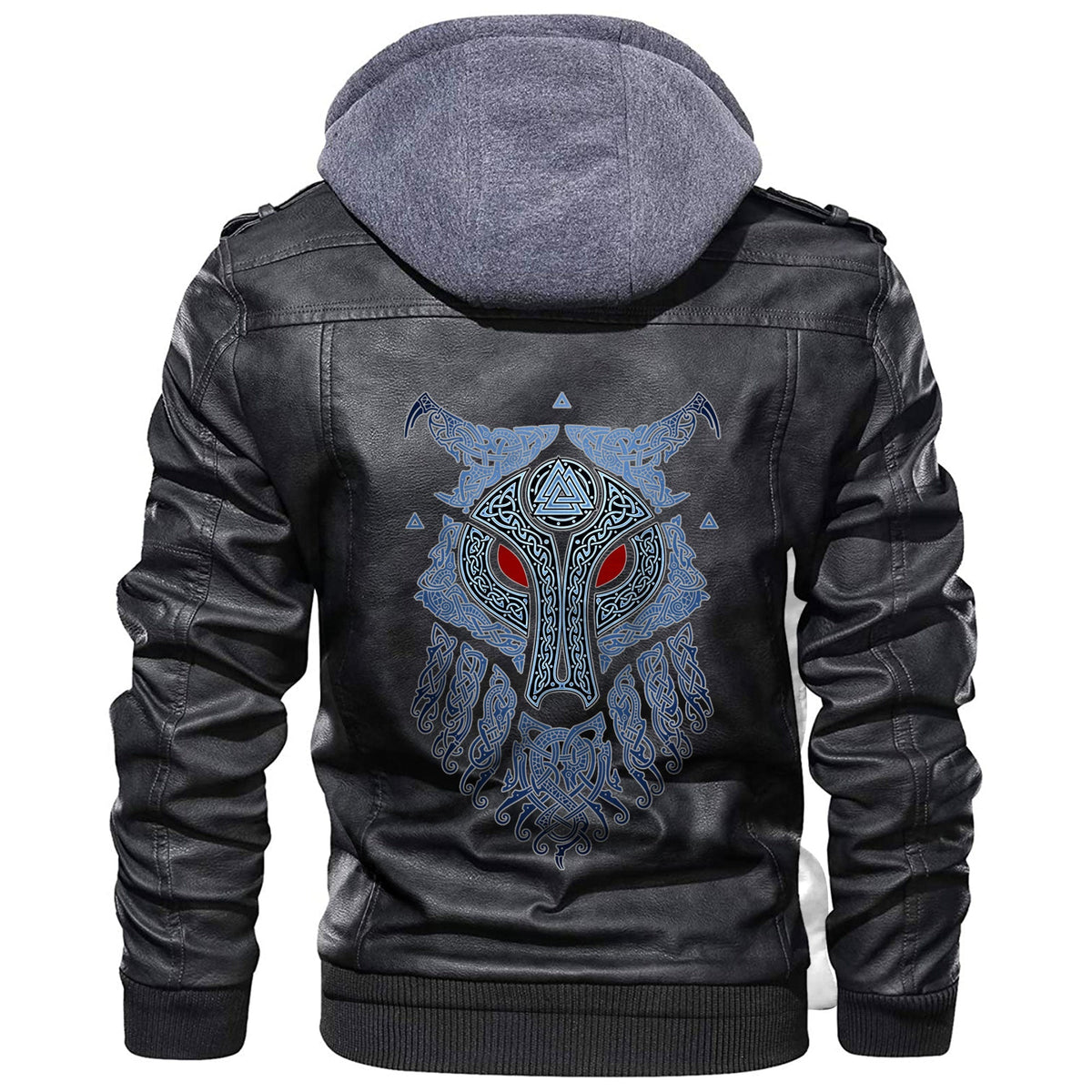 Viking Wolf and Valknut Leather Jacket RLT12 - Wonder Print Shop