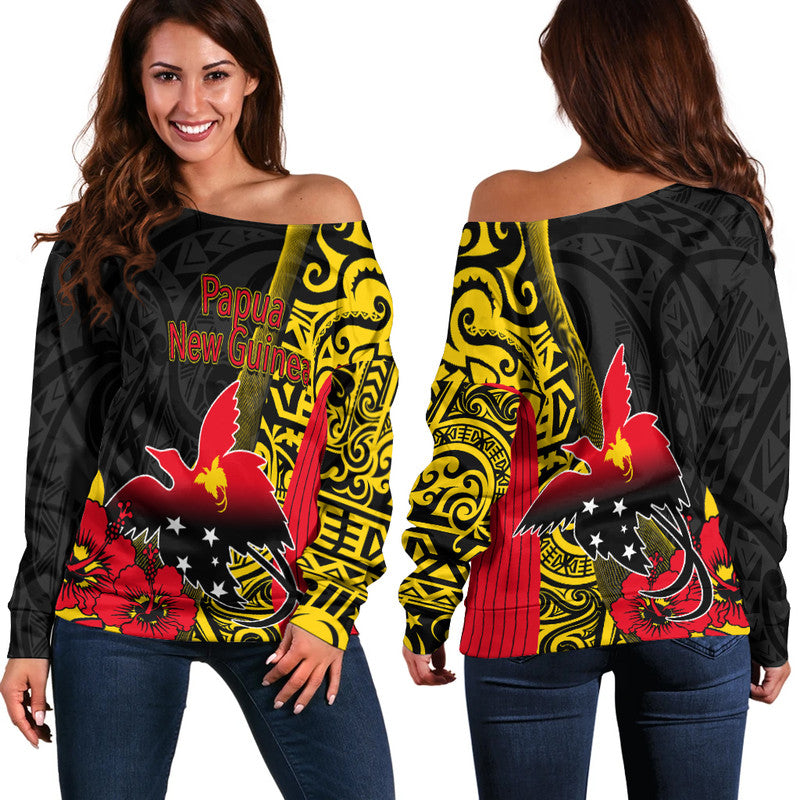 Papua New Guinea Women Off Shoulder Sweater Vibe Style LT6 - Wonder Print Shop