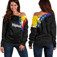 Pilipinas Off Shoulder Sweater Simple Style- Black LT6 - Wonder Print Shop