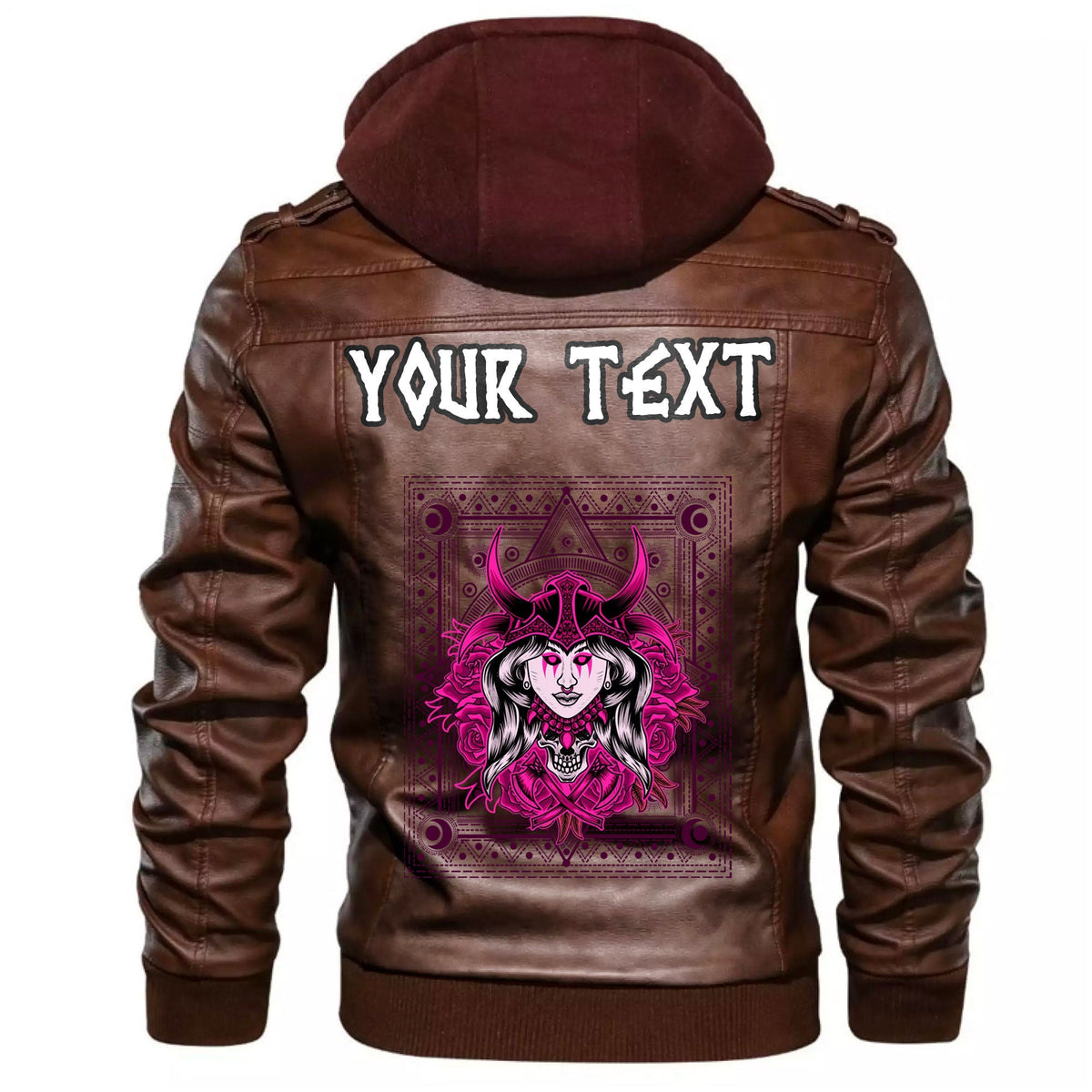 (Custom) Wonder Print Shop - Woman Head Leather Jacket RLT12 - Wonder Print Shop