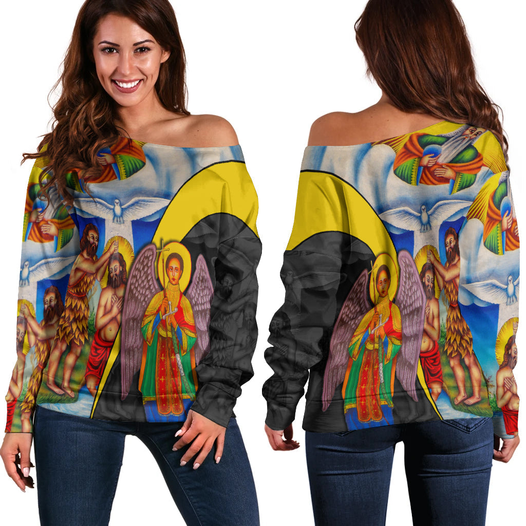 Ethiopia Women's Off Shoulder Ethiopian Bible LT6 - Wonder Print Shop