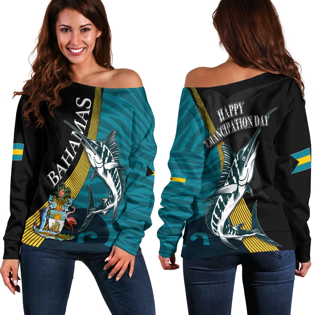 Bahamas Emancipation Day Women's Off Shoulder Sweater LT6 - Wonder Print Shop