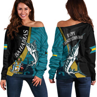 Bahamas Emancipation Day Women's Off Shoulder Sweater LT6 - Wonder Print Shop