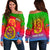 (Custom Personalised) Eritrea Women's Off Shoulder Sweater Gradient Color Flag With Map LT6 - Wonder Print Shop