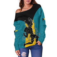 Bahamas Emancipation Day Women's Off Shoulder Sweater Freedom LT6 - Wonder Print Shop