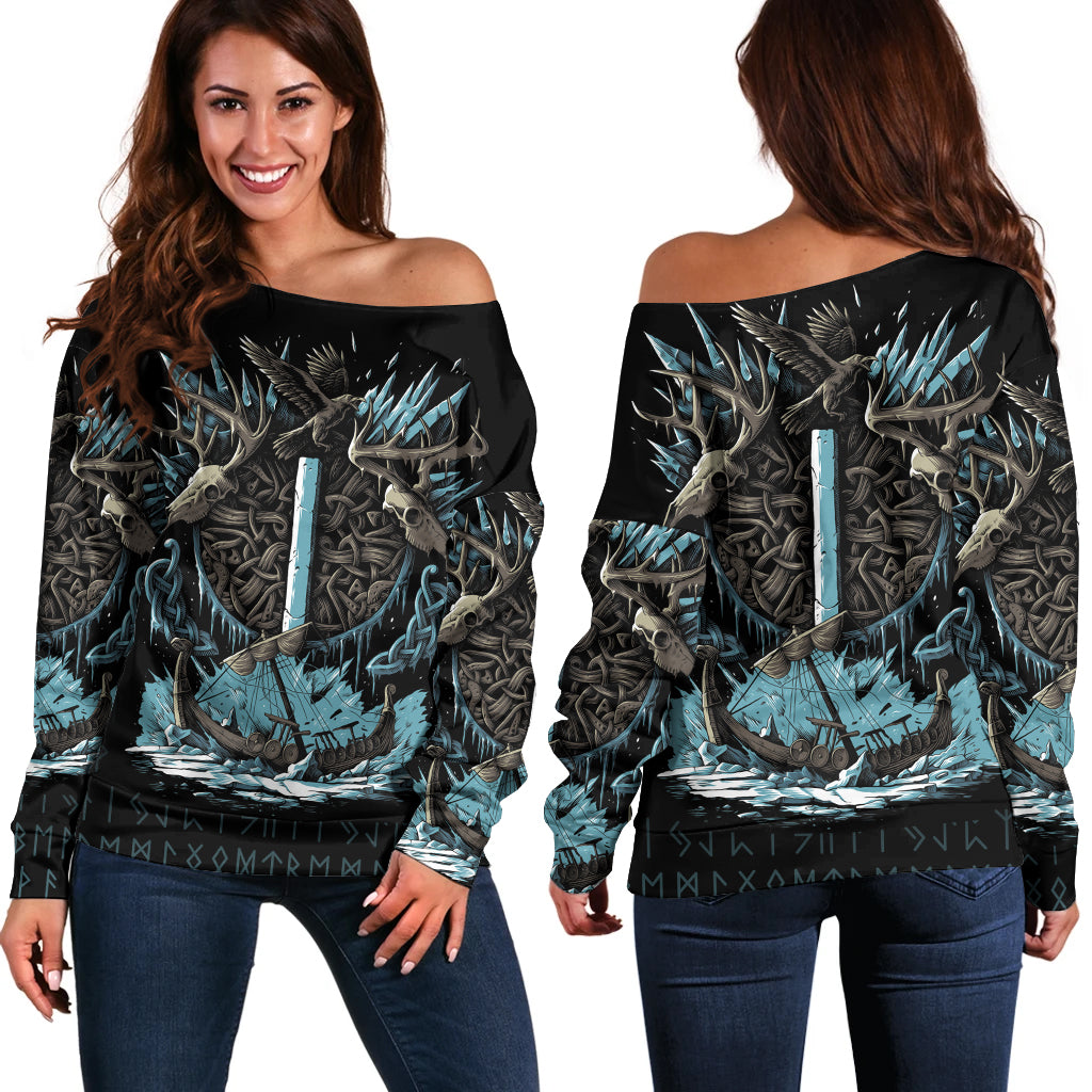 Viking Off Shoulder Sweater - Isaz Rune RLT12 - Wonder Print Shop