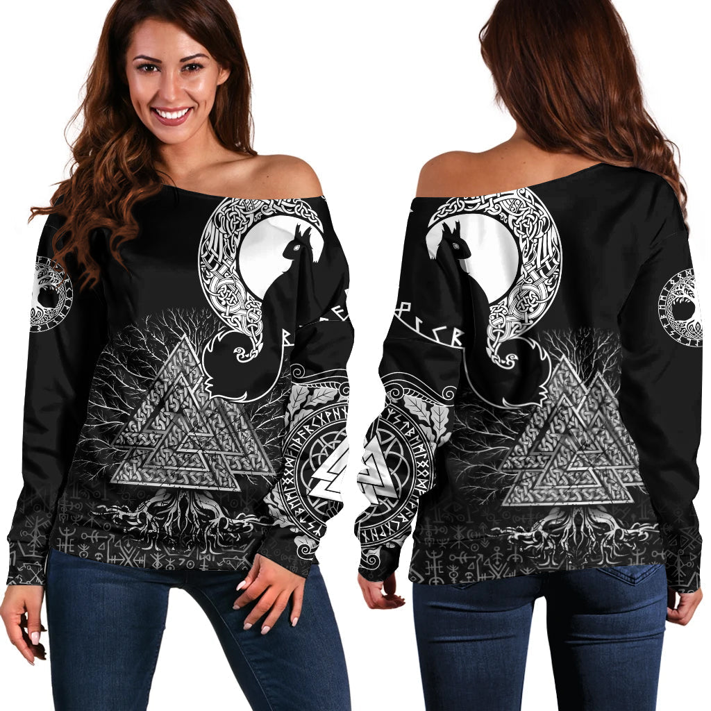 Viking Off Shoulder Sweater - Ratatoskr RLT12 - Wonder Print Shop