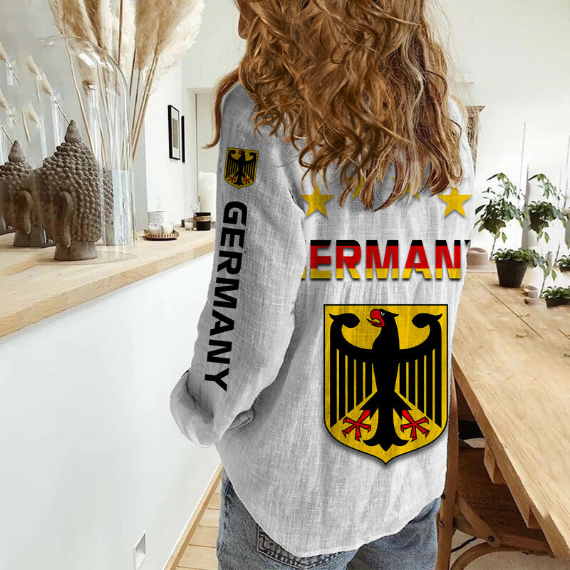 Germany Home Kit Football WC 2022 Women Casual Shirt - Wonder Print Shop