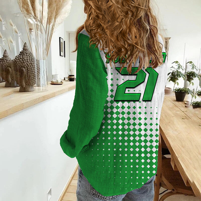 (Custom Personalised) Iran Football World Cup 2022 Team Melli Sport Style Women Casual Shirt - Wonder Print Shop
