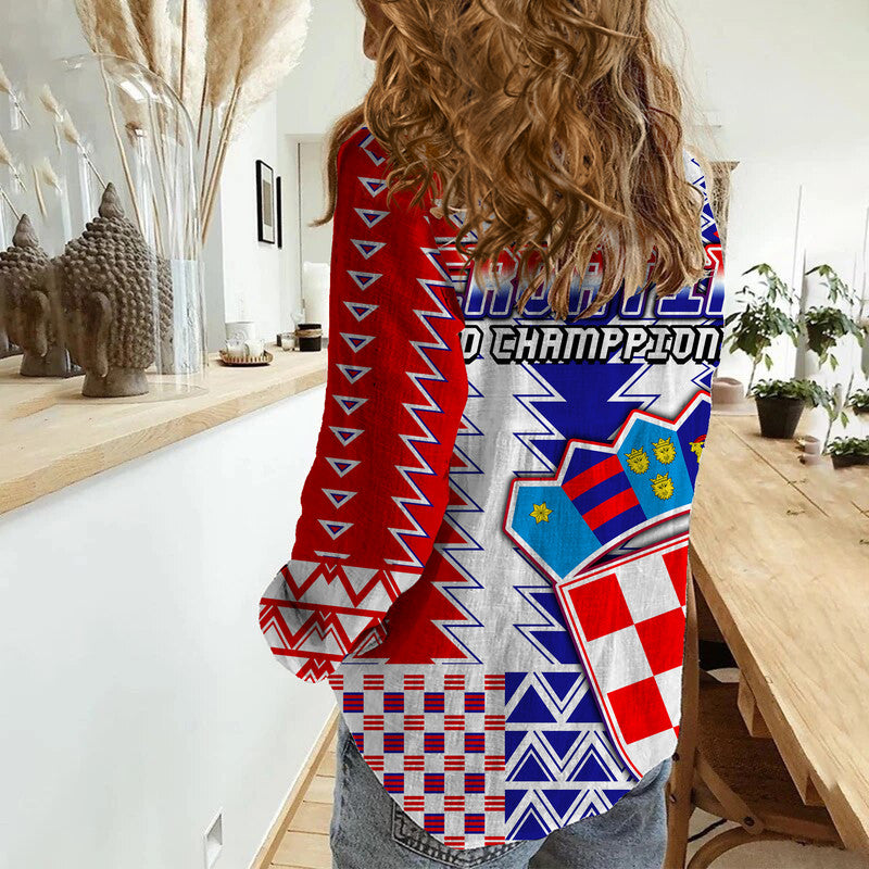 Croatia Football Sport Style Women Casual Shirt - Wonder Print Shop