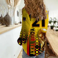 (Custom Personalised) Germany Deutschland Champion Qatar 2022 Women Casual Shirt - Wonder Print Shop