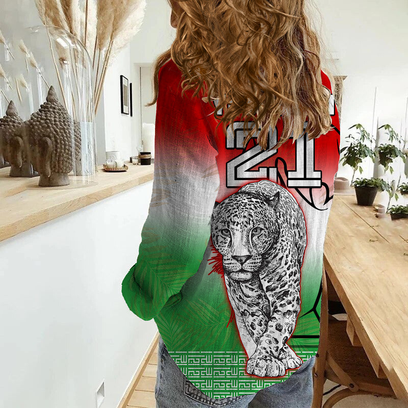(Custom Personalised) Iran Football Unique Youzpalangan Flag Style Women Casual Shirt - Wonder Print Shop