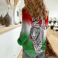 (Custom Personalised) Iran Football Unique Youzpalangan Flag Style Women Casual Shirt - Wonder Print Shop