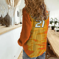 (Custom Personalised) Netherlands Football Oranje Sport Design Women Casual Shirt - Wonder Print Shop