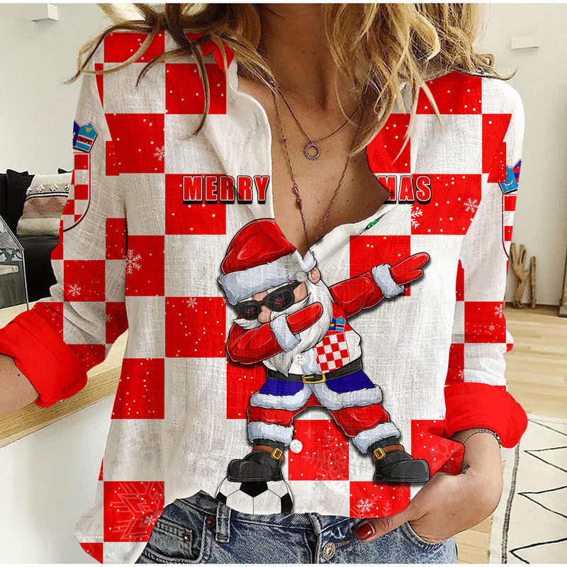 croatia-christmas-santa-claus-dabbing-casual-shirt-replica-football-jersey
