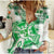 (Custom Personalised And Number) Ireland Cross Cricket Team Women Casual Shirt Celtic Irish Green Pattern Unique - Wonder Print Shop