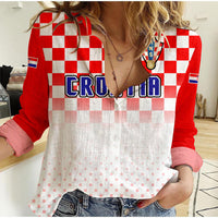 Croatia Hrvatska Football World Cup Vibe Women Casual Shirt - Wonder Print Shop