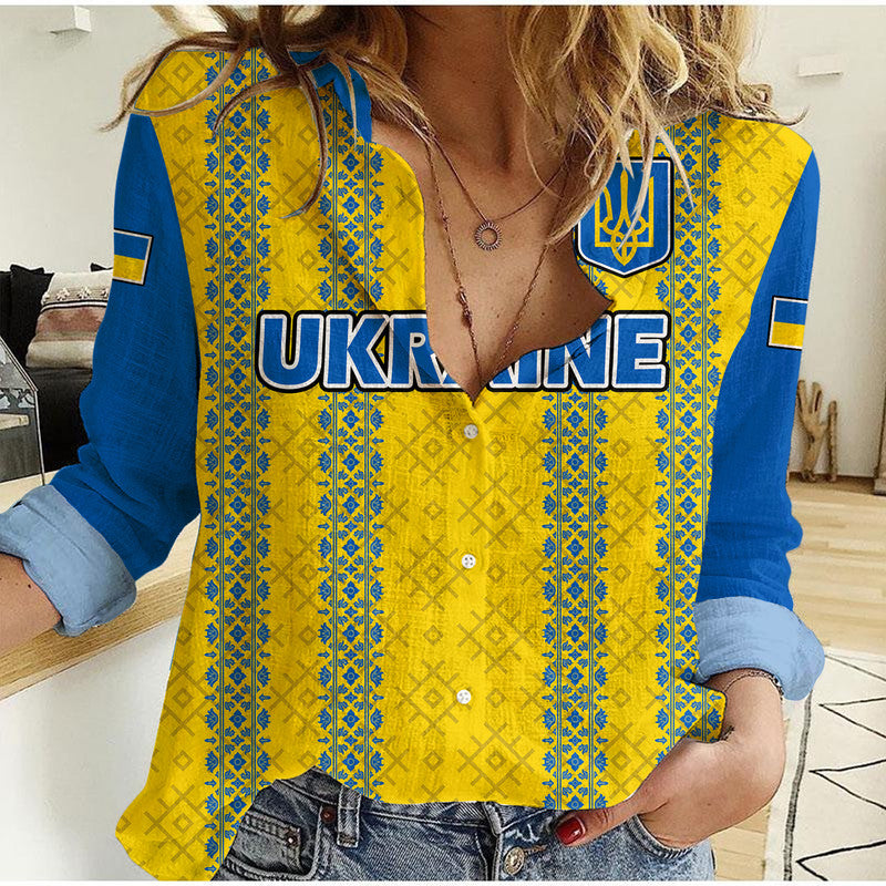 Ukraine Stand With UKRAINE Women Casual Shirt - Wonder Print Shop