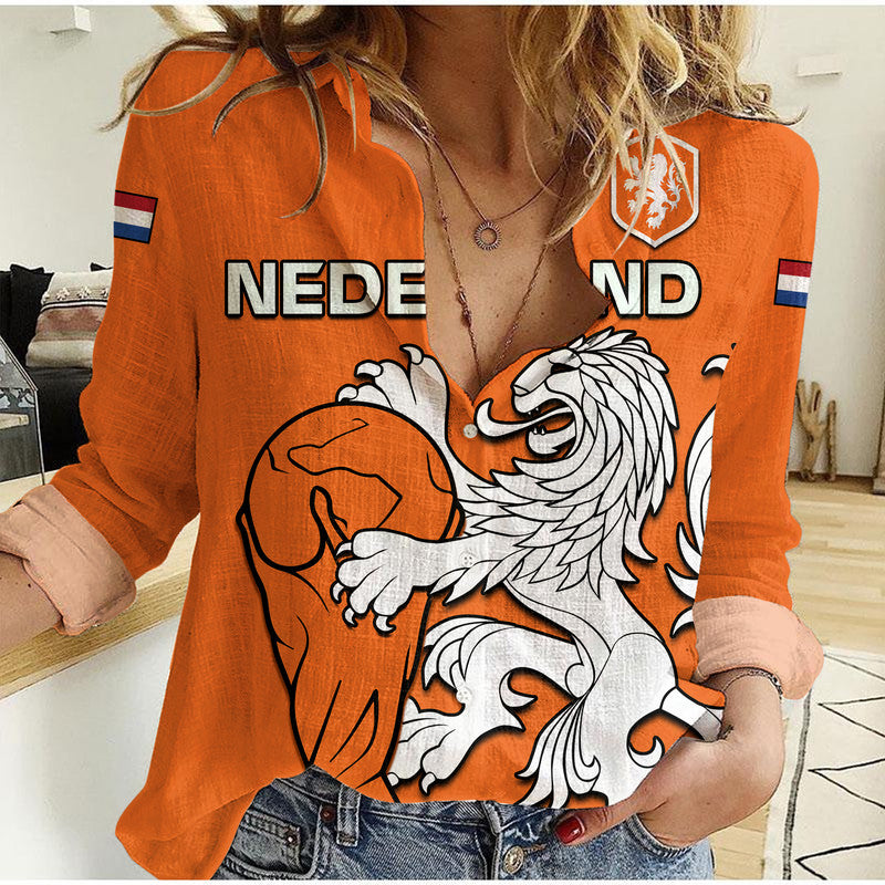 custom-personalised-neetherlands-football-world-cup-2022-women-casual-shirt
