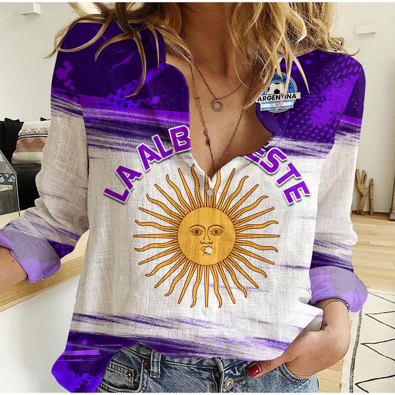 custom-personalised-argentina-sol-de-mayo-la-albiceleste-flag-style-women-casual-shirt-purple