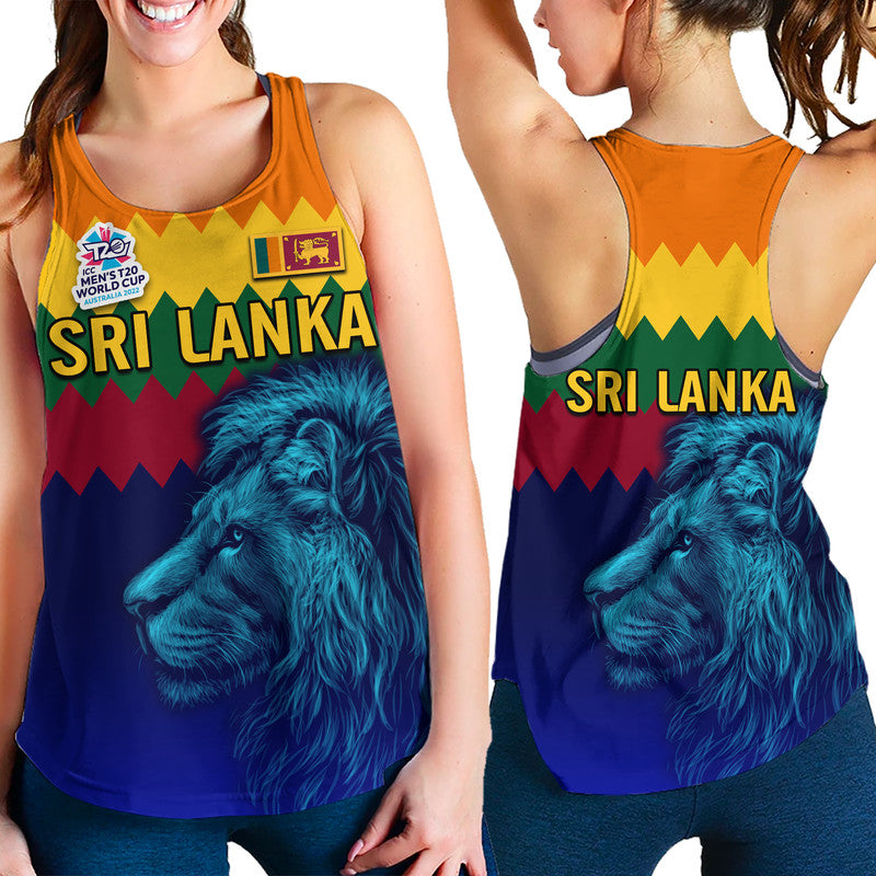 Sri Lanka The Lions Cricket Women Racerback Tank - Wonder Print Shop