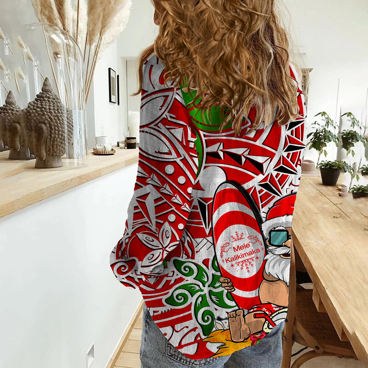 Hawaii Mele Kalikimaka Santa Claus Beach Casual Shirt LT6 - Wonder Print Shop